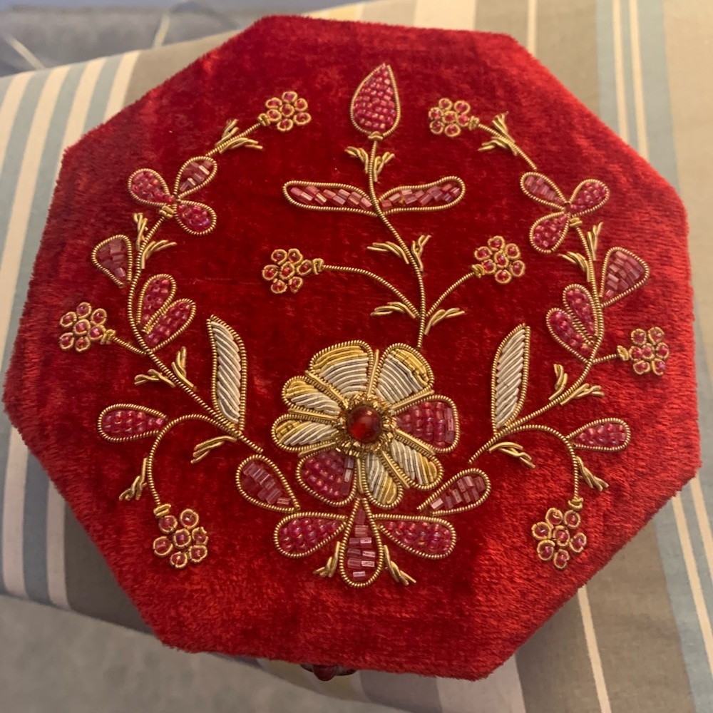 Velvet Beaded Box